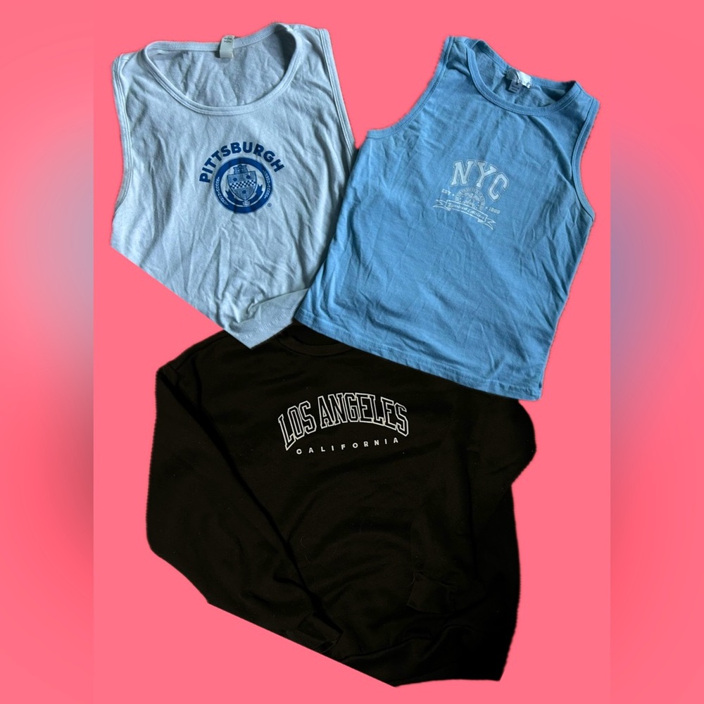 VINTAGE STYLE TANKS AND CREWNECK